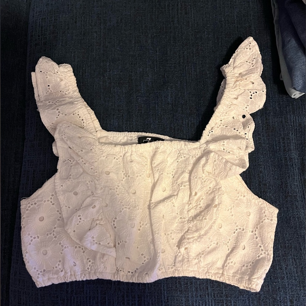 White crop top